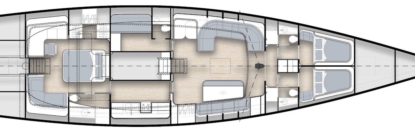 Y8 Luxury Sailing Yacht Layout